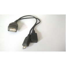 OTG-шнур, з додатковим живленням, 20 см OTG-шнур, з додатковим живленням, 20 см