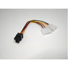 Кабель живлення Video power 6pin to 2molex Atcom (16185) кабель, 6 pin, 2 х молекс, 0.15 м