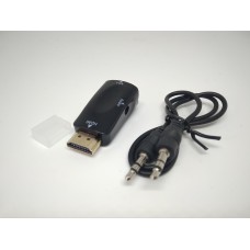 Перехідник HDMI-VGA Simple HDMI to VGA adapter з аудіовиходом короткий