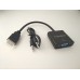 Перехідник-адаптер hdmi-vga з аудіовиходом 24 см + аудіо кабель 60 см