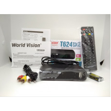Цифровий ефірний і кабельний Т2 ресивер World Vision T624D2